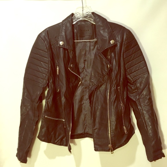 **SOLD ELESEWHERE: Faux leather Moto jacket - Picture 1 of 7